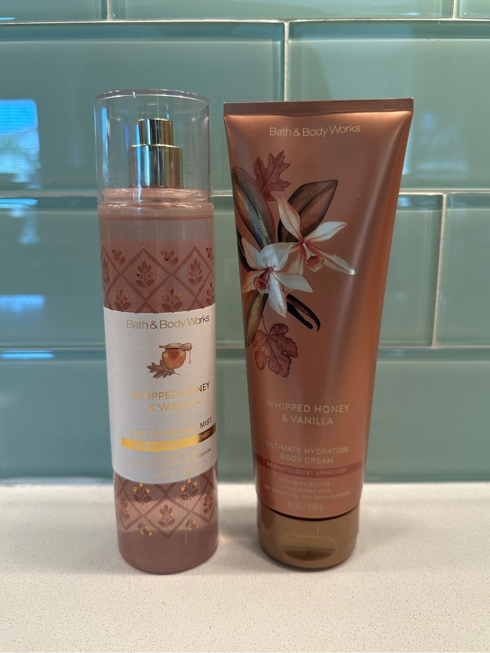Bath & Body Works Whipped Honey & Vanilla Body Cream & Mist set